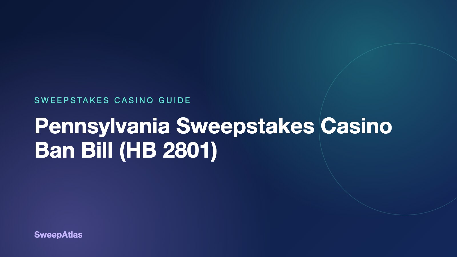 Graphic for the Pennsylvania sweepstakes casino ban bill HB 2801