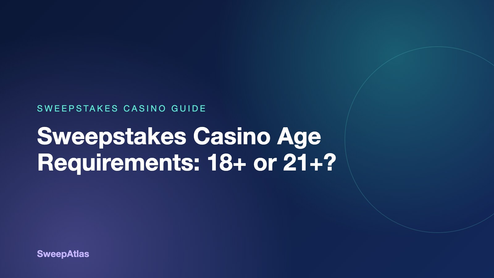 Graphic about sweepstakes casino age requirements, 18+ or 21+