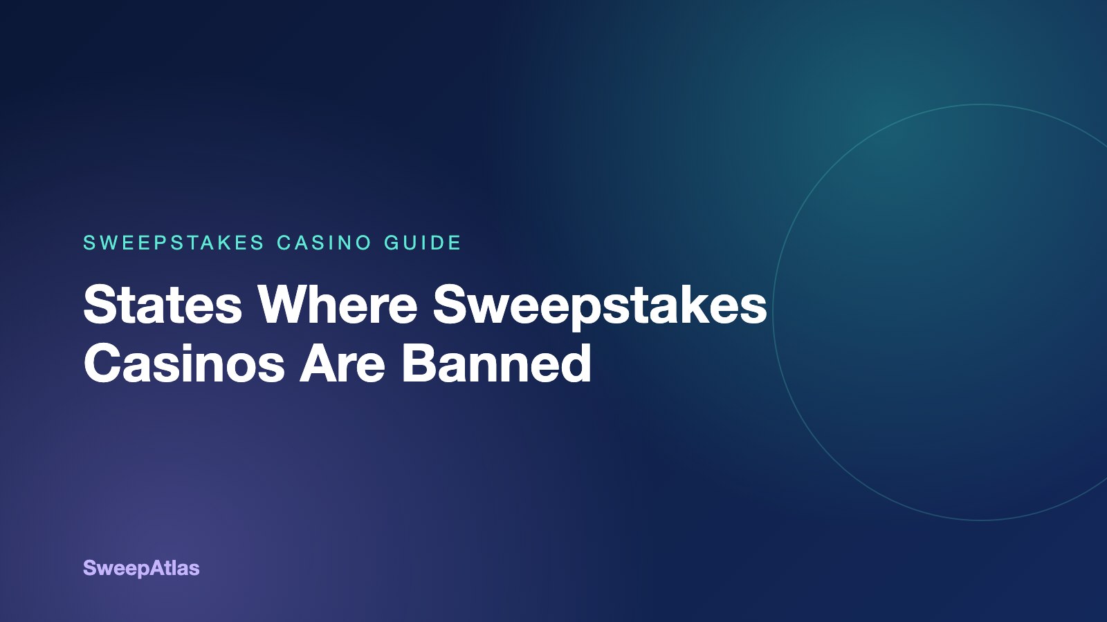 Title graphic: states where sweepstakes casinos are banned in 2026